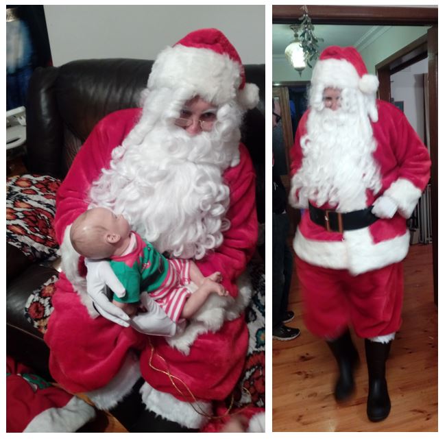 photos of Santa at a party
