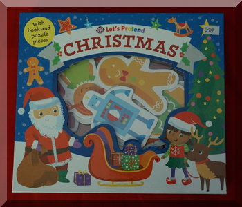 Front cover of Let's Pretend Christmas book and piezes