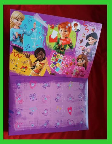 count down part of the Lego Friends advent calendar box for 2018
