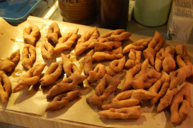 Keljner biscuits on a board