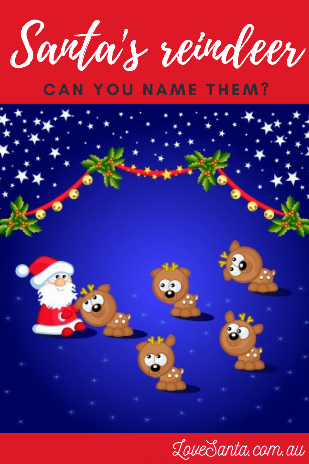 The Names Of Santa s Reindeer Love Santa