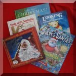 Display of Christmas picture books