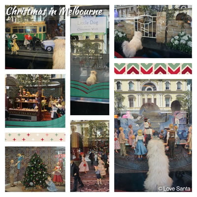 Collage of Myer windows, Christmas 2015