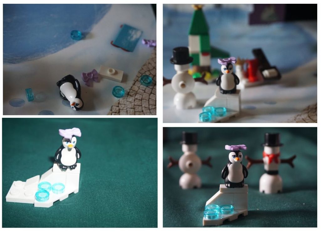 Lego Friends advent calendar penguin collage