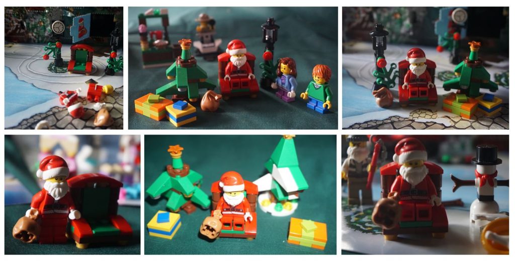 | love santa Lego City advent calendar Santa collage