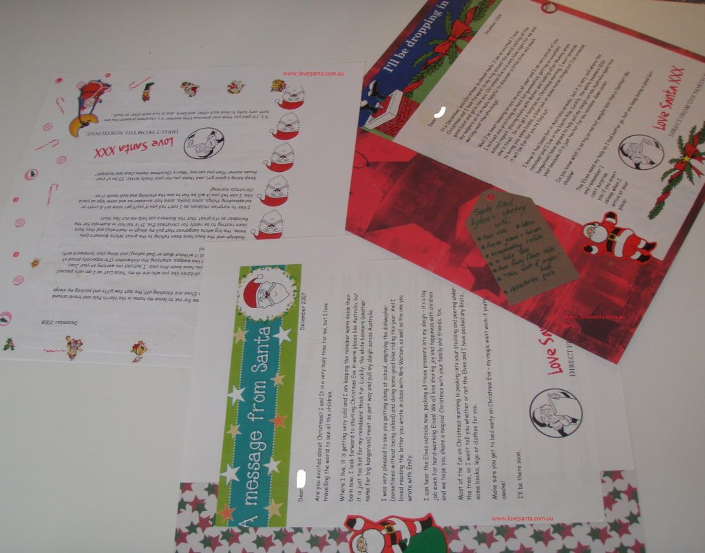Love santa letters in scrapbooks | love santa A Love Santa letter in a scrapbook