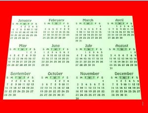 12 month calendar