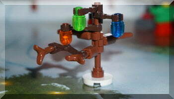 | love santa Christmas lights on a Lego tree