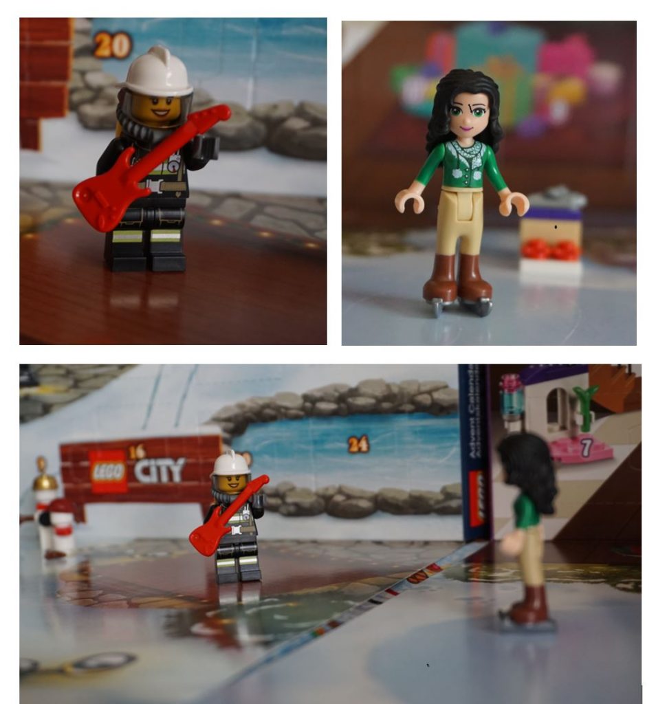 Lego advent calendar day two - firefighter with guiatr and ice skates