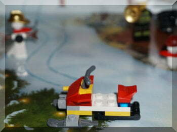 Lego motorised sled