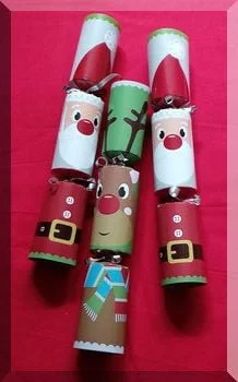 | love santa three Christmas bonbons with Santa and Rudolph faces
