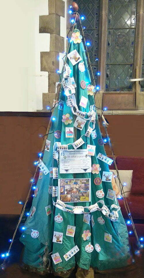 A scouting Christmas tree