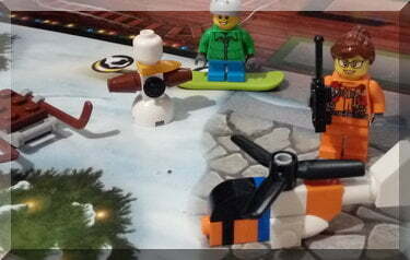 Lego helicopter and Lady controller