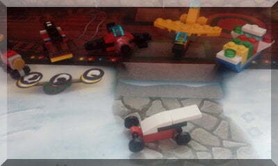 | love santa Lego racing car for day 16