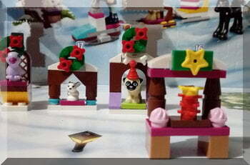 Lego Friends advent calendar cake stall