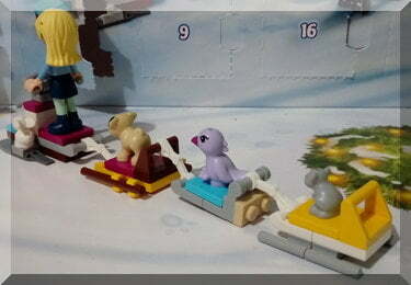 Lego snowmobile and trailer