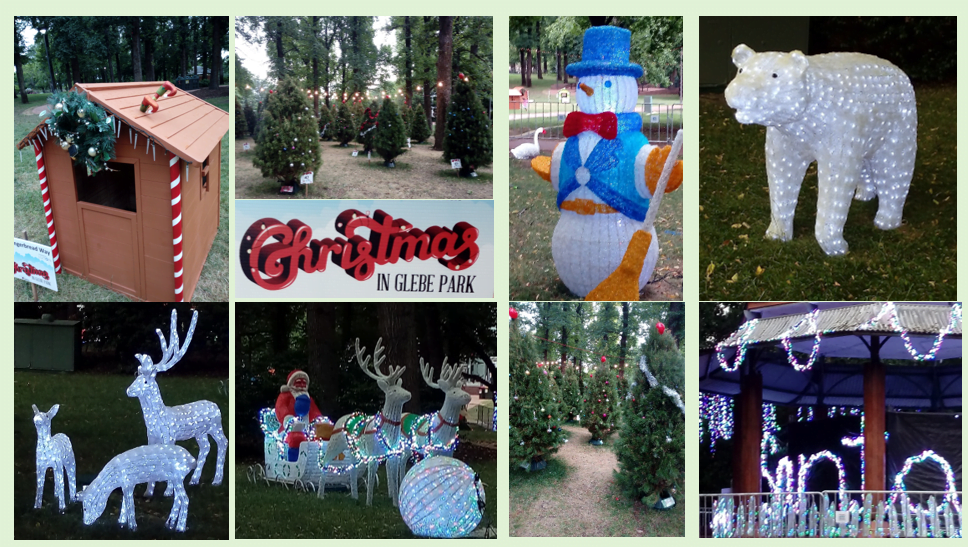 Collage of photos from Glebe Park Christmas 2017