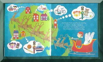 Map of Australia and New Zealand Aussie kids dreaming inside The Christmas Elf book