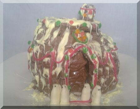 | love santa chocolate igloo in a snow storm!
