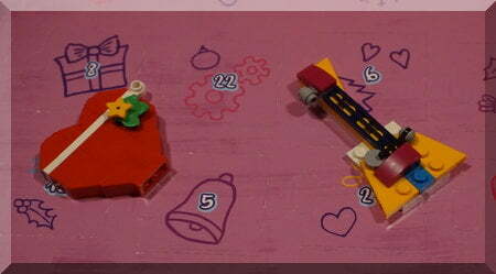| love santa Lego guitar and heart on an advent calendar