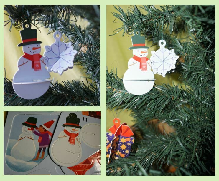 Snowman cardboard ornament