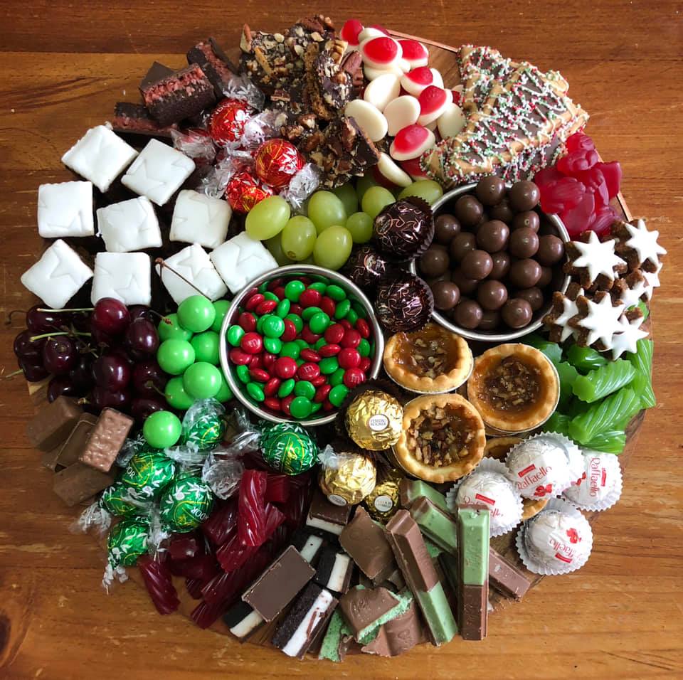 Beautiful platter of food as Christmas gift