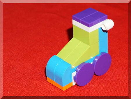 | love santa Lego boot on wheels