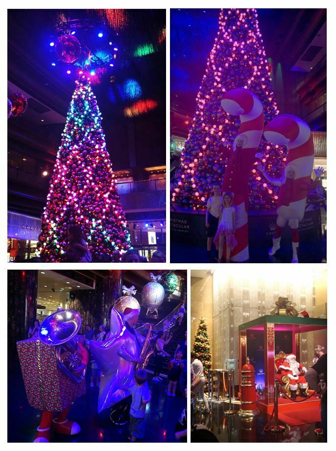 Collage if photos from Crown's Christmas 2018 display