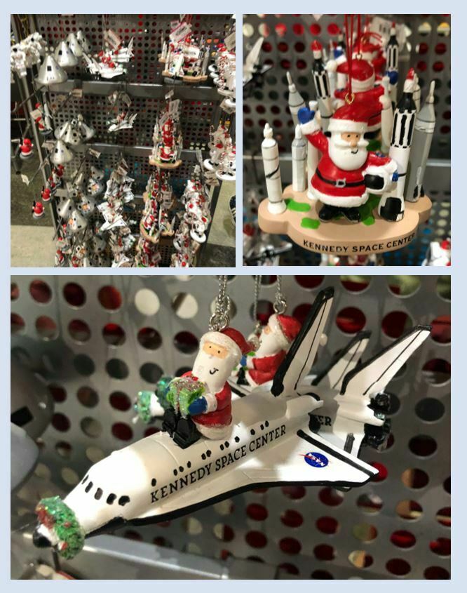 | love santa Display of Christmas ornaments at Kennedy Space Centre