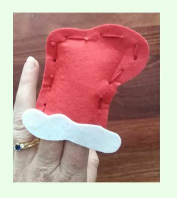 | love santa Christmas stocking finger puppet