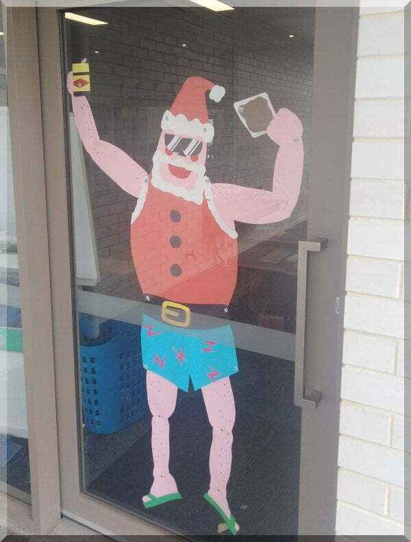 Santa door decoration made by year 4 students
