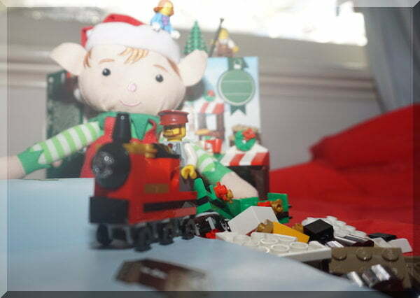 Tinkles finished the Lego Christmas train!