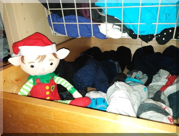 tinkles the elf in the sock drawer