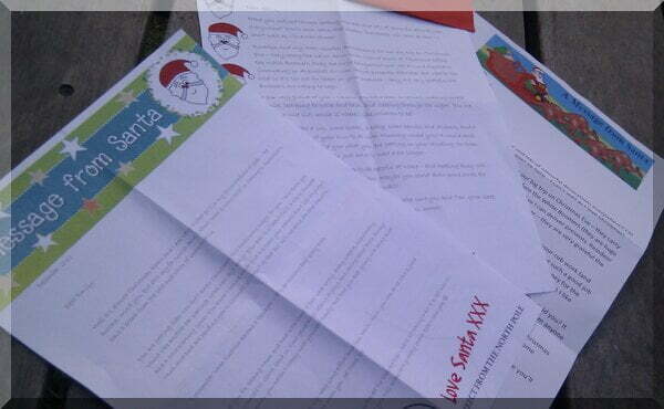 Spread of letters from Love Santa