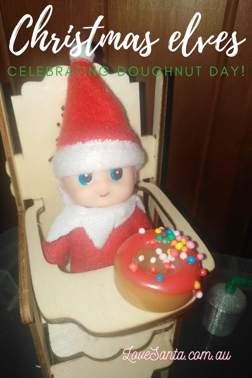 Elves celebrating 28 doughnut days!