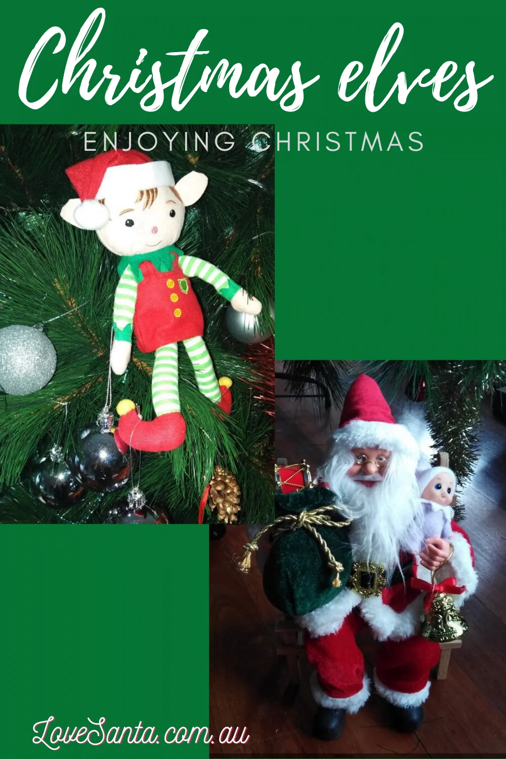 Elves decorating the Christmas tree