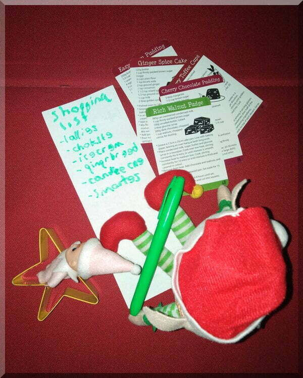 Elves_shopping_list_above600 | love santa Christmas elf holding a green texta and writing a sugary shopping list!