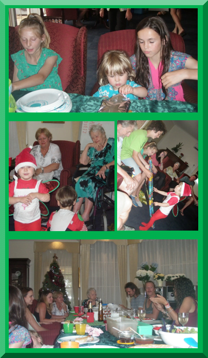 Collage of family Christmas photos