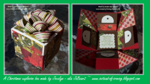 open and closed images of a Christmas explosion box