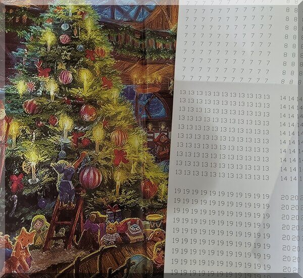 Jigsaw advent reference poster-600 | love santa jigsaw advent calendar reference sheet - image on one side and number on the other